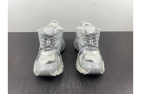 BALCIA Track Runner White Grey Silver